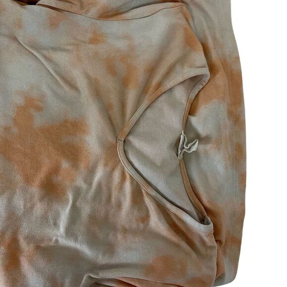 CATHERINE MALANDRINO Stretch Tie Dye Short Sleeve V-Neck Knit Top Shirt Tee sz S - Picture 15 of 16